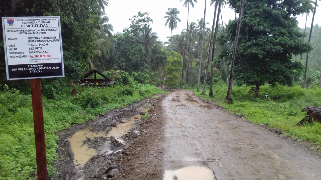 Warga Tutuyan Berharap DPRD Boltim Perjuangkan Jalan Perkebunan