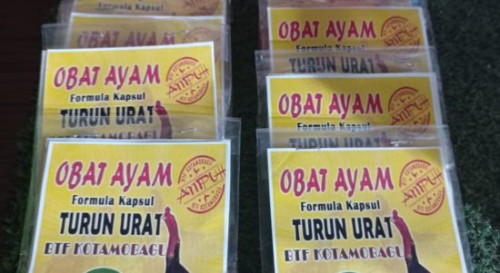 Foto obat penyakit ayam turun urat milik Koni Balamba. (Foto: Laras Dondo/Bolmong.News)