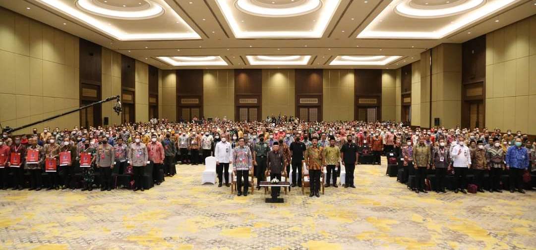 Suasana acara peringatan hari Hak Asasi Manusia ke-74 tahun, di Ballroom Hotel Sultan, Jakarta, Senin (12/12/2022). (Foto: Diskominfo)