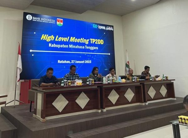 BI Perwakilan Sulawesi Utara saat menggelar HLM TP2DD Kabupaten Minahasa Tenggara, di Ratahan, Mitra, Jumat 27 Januari 2023. (foto.dok_BI Perwakilan Sulawesi Utara/Wesky)