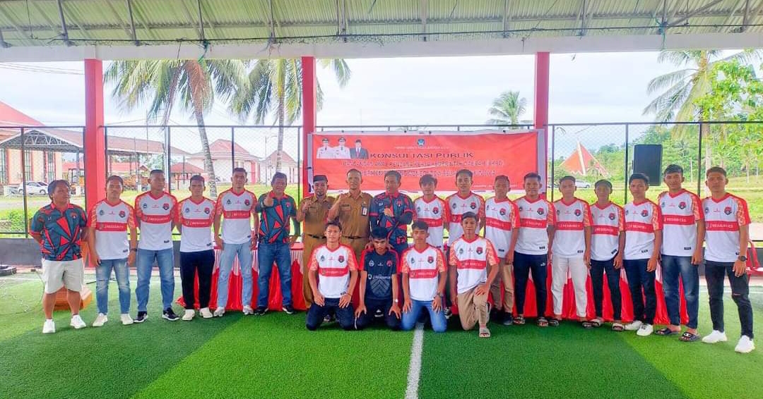 Pelepasan Tim Bolsel FC untuk berlaga di kompetisi Liga 3 zona Bolaang Mongondow raya yang dilaksanakan di Lapangan Futsal kompleks perkantoran Panango, Senin (9/1/2023). Foto: Wawan Dentaw.