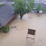 Pondok Pesantren Assalaam Manado terendam banjir, Jumat (27/1/2023). Foto: Masri Hamzah.