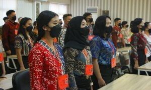 Puluhan peserta seleksi SIPSS di Polda Sulut, Senin (30/1/2023). Dok/Humas Polda Sulut.