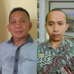 Ketua PWI Sulut Voucke Lontaan (Kiri) dan Ketua Bidang Advokasi dan Pembelaan Wartawan PWI Sulut Adrianus R. Pusungunaung (kanan). Foto: Bolmong.News