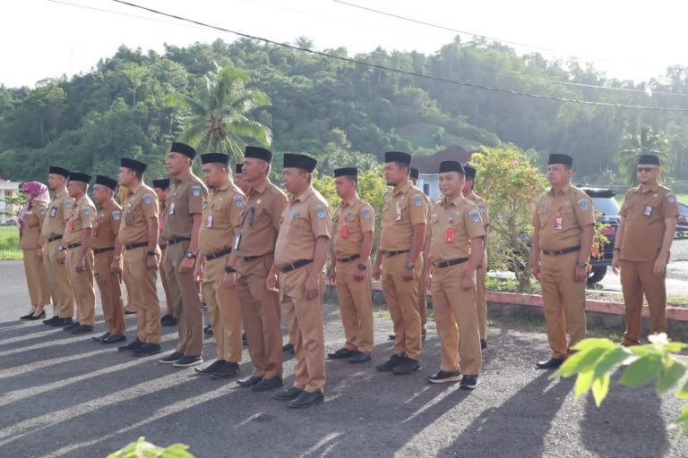 ASN Pemkab Bolsel saat mengikuti apel kerja beberapa waktu lalu. Foto: Wawan Dentaw/Bolmong.News