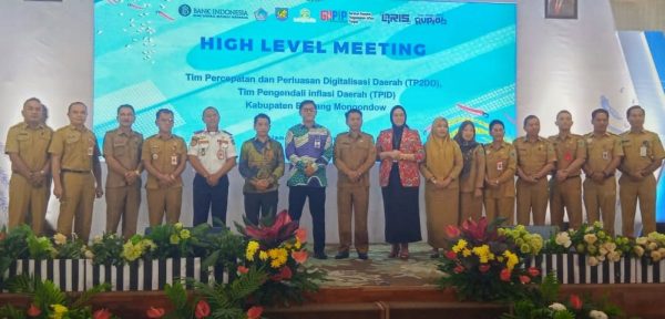 Pemkab Bolmong bersama Perwakilan Bank Indonesia Sulawesi Utara menggelar High Level Meeting, bertempat di Ball Room Sutanraja Hotel, Senin 27 Februari 2023. (foto. Wahyudy Paputungan/bolmong.news)
