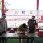 Pemkab Bolsel bersama Kejaksaan Negeri Kotamobagu dan Polres Bolsel menandatangani kerjasama, Senin (13/2/2023). Foto; Wawan Dentaw/Bolmong.News