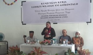 Perwakilan LLDIKTI Wilayah XVI Gorontalo, Dr Rivai Hamza M,Si saat memberikan sambutan pada kunjungannya di Boroko, Jumat (10/3/2023). Foto: Muchtar L Harundja/bolmong.news