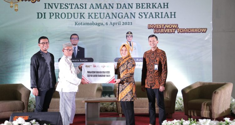 Wali Kota Kotamobagu, Tatong Bara menghadiri Gebyar Safari Ramadhan 1444 Hijriah, yang dilaksanakan Otoritas Jasa Keuangan (OJK) Provinsi Sulawesi Utara, Gorontalo dan Maluku Utara di Kota Kotamobagu, Kamis (6/5/2023). Foto: Miranty Manangin