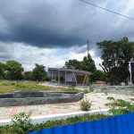 Pembangunan Lapangan Boki Hotinimbang. Foto: Miranty Manangin/bolmong.news