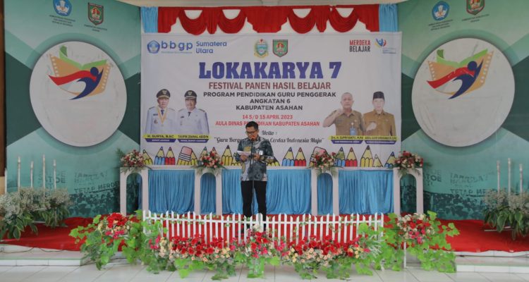 Lokakarya 7 Festival Panen Hasil Belajar Program Pendidikan Guru Penggerak, Sabtu (15/4/2023). Foto: Anggi Lubis/bolmong.news