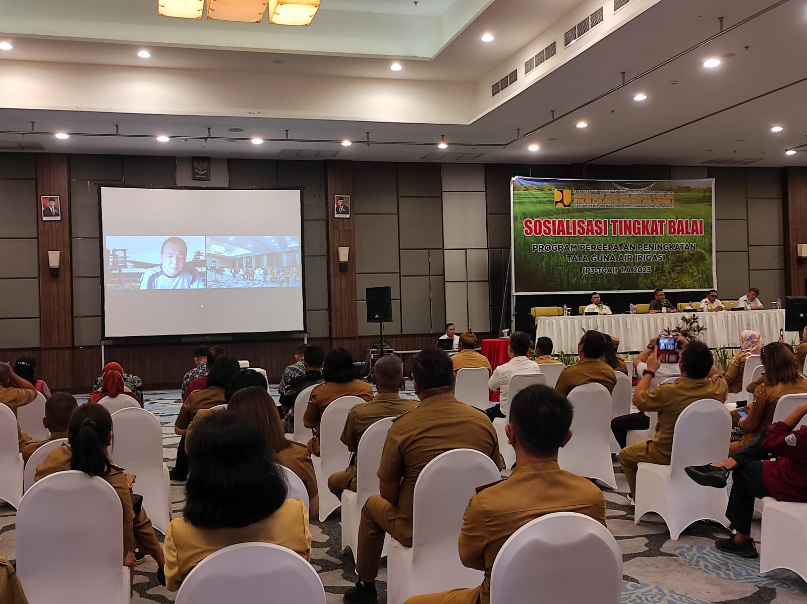 Suasana sosialisasi tingkat Balai P3TGAI Tahun Anggaran 2023, di Hotel Mercure Manado, Senin, (3/4/23). Foto: Rinto Mokoginta/bolmong.news