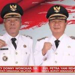 Bupati Minsel Franky Donny Wongkar dan Wakil Bupati Minsel Petra Yani Rembang. Foto: Dok/Diskominfo Minsel.