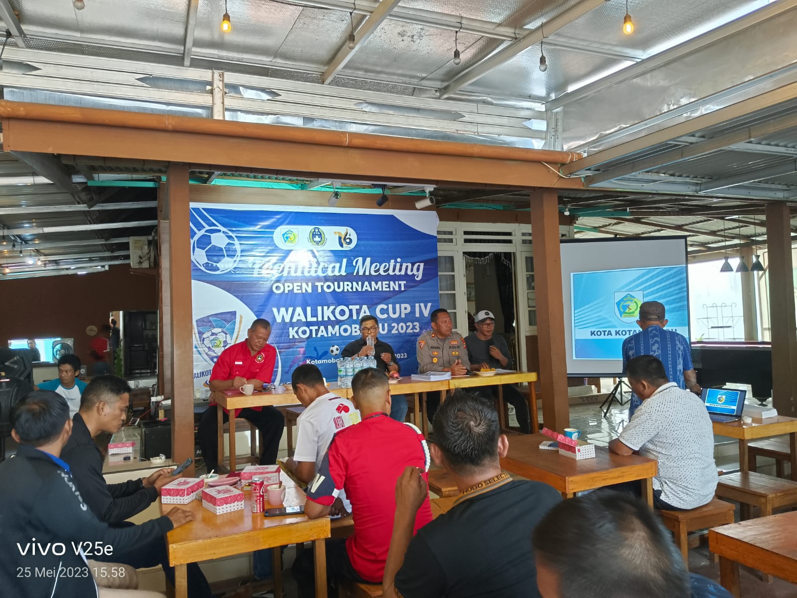Technical meeting open tournament Wali Kota Cup IV Kotamobagu 2023. Foto: Miranty Manangin/bolmong.news