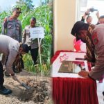 Tampak rangkaian peresmian Gedung SPKT Polsek Lolayan, Kecamatan Lolayan yang diresmikan langsung oleh Kapolres Kotamobagu AKBP Dasveri Abdi SIK, Senin 29 Mei 2023. (foto.dok/Polres Kotamobagu)