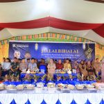 Tampak Wali Kota Kotamobagu Tatong Bara saat memberikan sambutan pada acara halal bihalal di Kecamatan Kotamobagu Utara, Selasa (9/5/2023). Foto: Miranty Manangin/bolmong.news