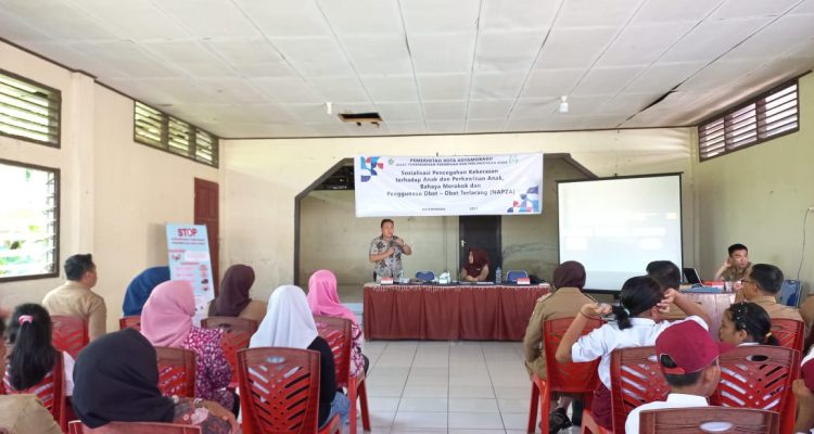 Suasana sosialisasi pencegahan kekerasan anak yang digelar P3A Kota Kotamobagu, Selasa (27/6/2023). Foto: Miranty Manangin/bolmong.news