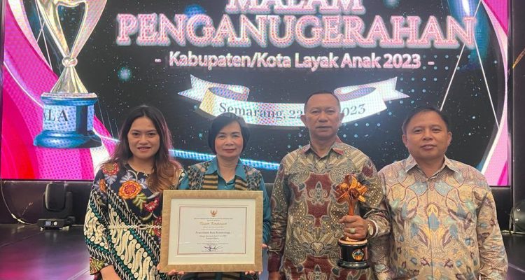 Pemkot Kotamobagu Kembali Raih Kota Layak Anak Nindya Tahun 2023. Foto: dok/Diskominfo Kotamobagu.