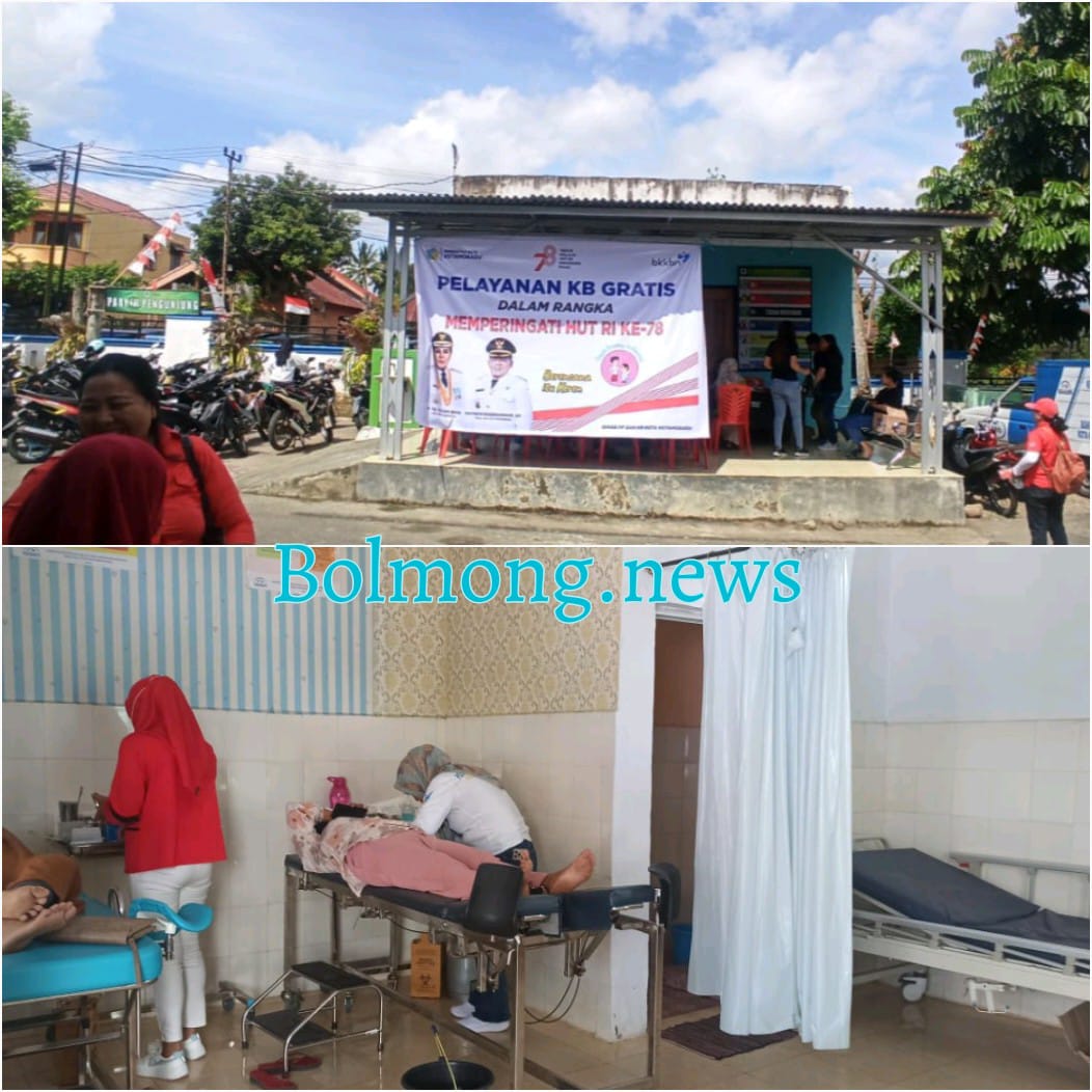 Dinas PP-KB melaksanakan pelayanan KB gratis bagi warga dalam rangka memperingati HUT RI ke-78, bertempat di Puskesmas Motoboi Kecil, Kecamatan Kotamobagu Selatan, Rabu (16/8/2023). Foto: Miranty Manangin/bolmong.news