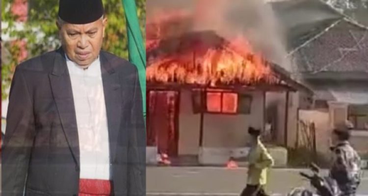 Wakil Bupati Amin Lasena perihatin atas Peristiwa Kebakaran yang terjadi pada salah satu Warga di Desa Bolagitang Satu, Kabupaten Bolmut. Selasa 5 September 2023. (foto.Muchtar L Harundja/bolmong.news)