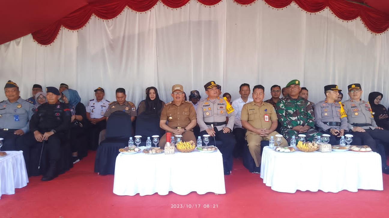 Penjabat Wali Kota Kotamobagu Asripan Nani, menghadiri Apel Gelar Pasukan Operasi Mantap Brata Samrat 2023-2024, dalam rangka pengamanan Pemilu tahun 2024 di wilayah Hukum Polres Kotamobagu, Selasa (17/10/2023). Foto: Miranty Manangin/bolmong.news