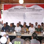 Ormas Adat Minahasa dan Organisasi Keagamaan Muslim di Bitung Gelar Deklarasi Dama. Foto: dok/Humas Polda Sulut.