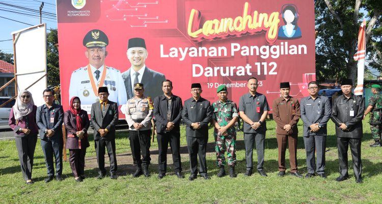 Pemkot Kotamobagu Resmi Luncurkan Layanan Nomor Tunggal Panggilan Darurat 112, Selasa (19/12/2023). Foto: dok/Diskominfo Kotamobagu.