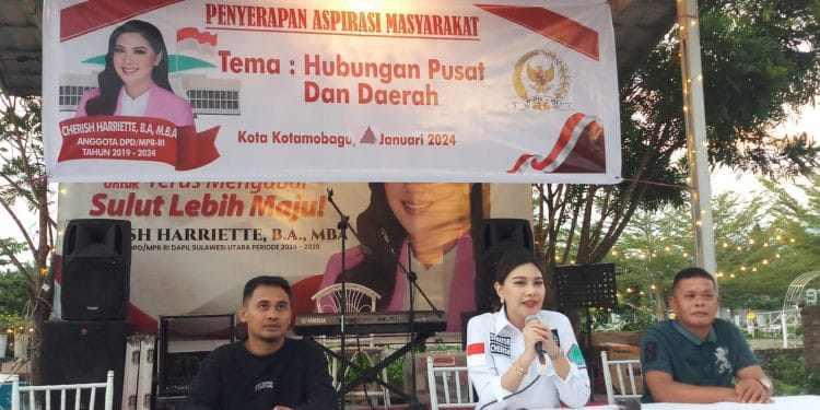Cherish Harriatte Serap Aspirasi Masyarakat Kotamobagu, Selasa (23/1/2024). Foto: dok/bolmong.news