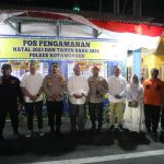 Usai Zikir dan Doa, Pj Wali Kota Kunjungi Pos Pengamanan Nataru Polres Kotamobagu, Minggu (31/12/2023). Foto: dok/Diskominfo Kotamobagu.