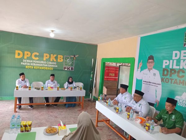 Tampak suasana DESK Pilkada 2024 yang berlangsung di Sekretariat DPC PKB Kota Kotamobagu, Kopandakan Satu, Kecamatan Kotamobagu Selatan, Rabu 1 Mei 2024.(Foto.Gito A Simbala/DPC PKB Kotamobagu)