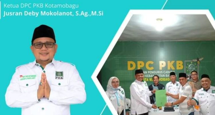 Ketua DPC PKB Kotamobagu Jusran Deby Mokolanot. (Foto.Ist)