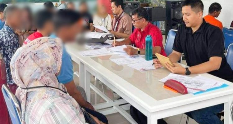 Tampak kegiatan Litmas PK Bapas Manado yang berlangsung dengan aman di aula pertemuan Rutan Kotamobagu, Jumat 21 Juni 2024. (Foto.Ilham/Rutan Kotamobagu)