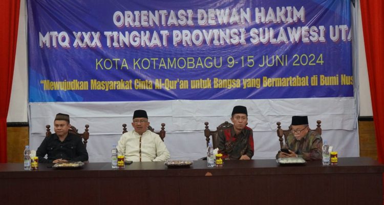 Bupati Bolsel Hadiri Pelantikan Dewan Hakim MTQ XXX Provinsi Sulut. Foto: Diskominfo Bolsel