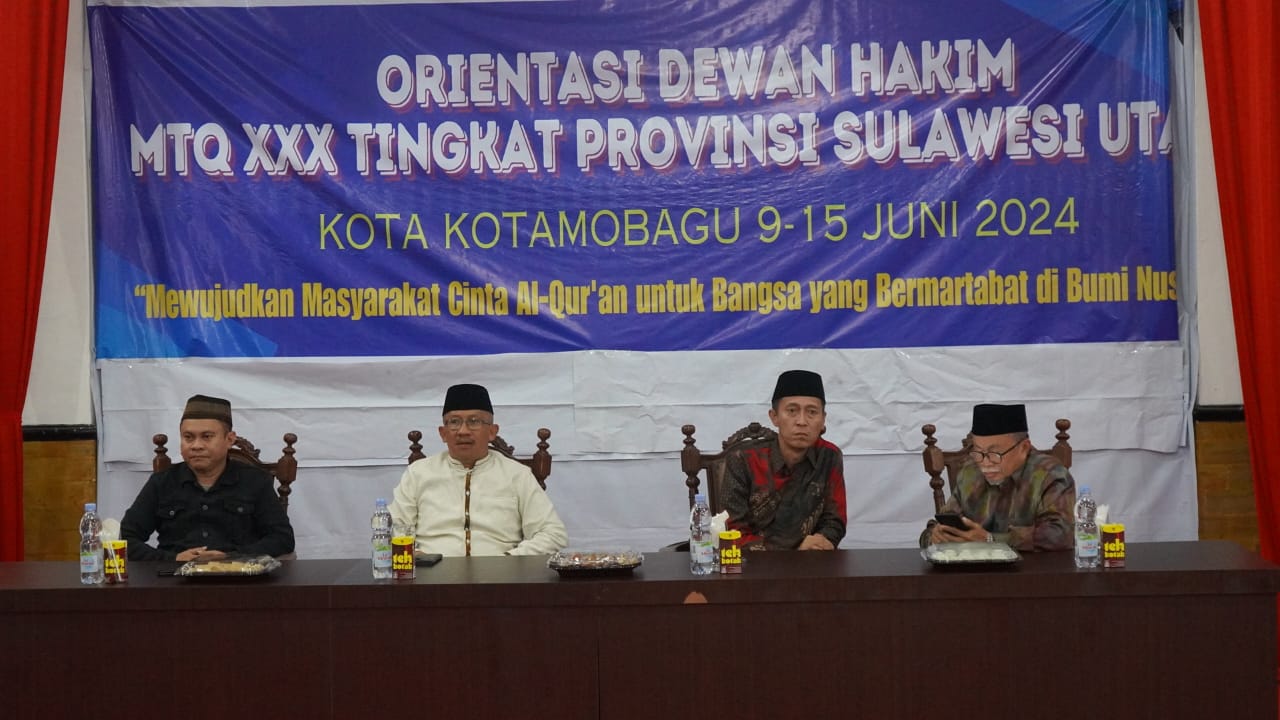 Bupati Bolsel Hadiri Pelantikan Dewan Hakim MTQ XXX Provinsi Sulut. Foto: Diskominfo Bolsel