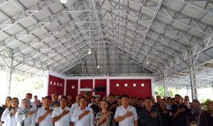 KPU Bolmong gelar rakor advokasi hukum bersama anggota PPK se Bolaang Mongondow, di Aula Totabuan Blessing, Desa Tungoi, Kecamatan Lolayan, Kabupaten Bolmong, Senin 29 Juli 2024. (foto.Wahyudy Paputungan/bolmong.news)