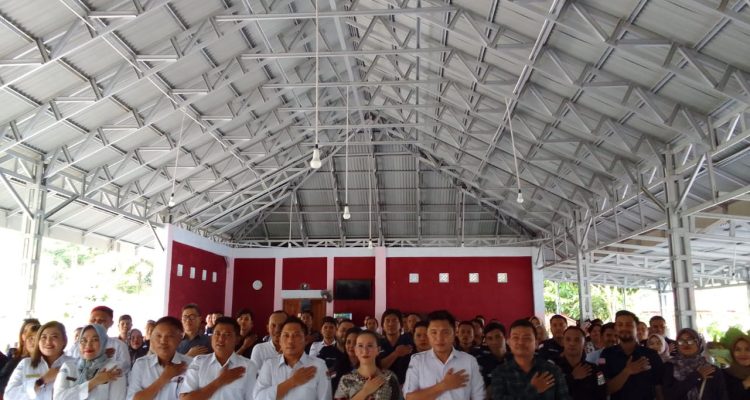 KPU Bolmong gelar rakor advokasi hukum bersama anggota PPK se Bolaang Mongondow, di Aula Totabuan Blessing, Desa Tungoi, Kecamatan Lolayan, Kabupaten Bolmong, Senin 29 Juli 2024. (foto.Wahyudy Paputungan/bolmong.news)