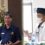 Pj Bupati Bolmong dr Jusnan Calamento Mokoginta MARS (kanan) sambut kunjungan Kakanwil Dirjen Perbendaharaan Provinsi Sulut Hari Utomo SE MM, di ruang kerja Bupati Bolmong, Lolak, Rabu 3 Juli 2024. (Foto.Diskominfo Bolmong)