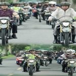 Manta, tampak rombongan Pj Bupati Bolmong dr Jusnan Calamento Mokoginta MARS dan Forkopimda, saat tur ke Dumoga dengan Motor Trail, Selasa 20 Agustus 2024, siang tadi. (Foto.Wahyudy Paputungan/bolmong.news)