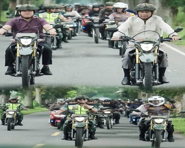 Manta, tampak rombongan Pj Bupati Bolmong dr Jusnan Calamento Mokoginta MARS dan Forkopimda, saat tur ke Dumoga dengan Motor Trail, Selasa 20 Agustus 2024, siang tadi. (Foto.Wahyudy Paputungan/bolmong.news)