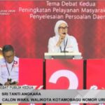 Tampak NK STA saat mengikuti Debat Kandidat Kedua yang digelar KPU Kotamobagu, di Hotel Sutan Raja Kotamobagu, Sabtu (2/11/2024). Foto: dok/bolmong.news