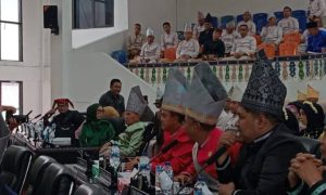 HUT Kotamobagu ke 115, DPRD Kotamobagu Gelar Rapat Paripurna Istimewa, Senin (20/1/2025). Foto: Ist