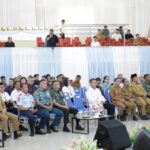 Wali Kota Kotamobagu, Weny Gaib, dan para Kepala Daerah se Sulut, saat menghadiri Rakorev RKPD, di Ruang Mapalus, Kantor Gubernur, Manado, Selasa 25 November 2025. (foto.dok/Diskominfo Kotamobagu)