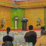 Wali Kota Kotamobagu Weny Gaib saat memberikan sambutan pada kunjungan kerja Anggota DPR RI, Komisi V, Christiany Eugenia Paruntu, di Rumah Dinas Wali Kota Kotamobagu, Kamis (16/10/2025). Foto: Diskominfo Kotamobagu.